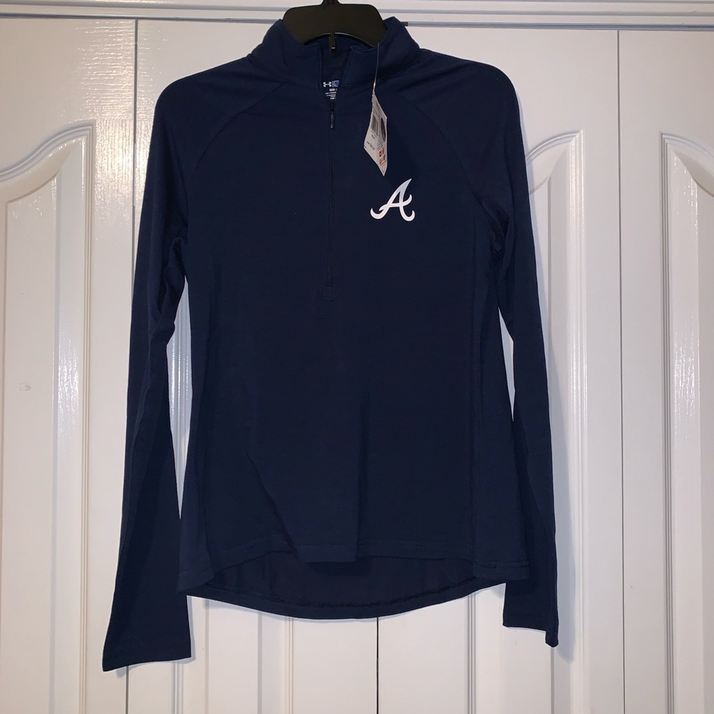 NWT UNDER ARMOUR ATLANTA BRAVES PULLOVER